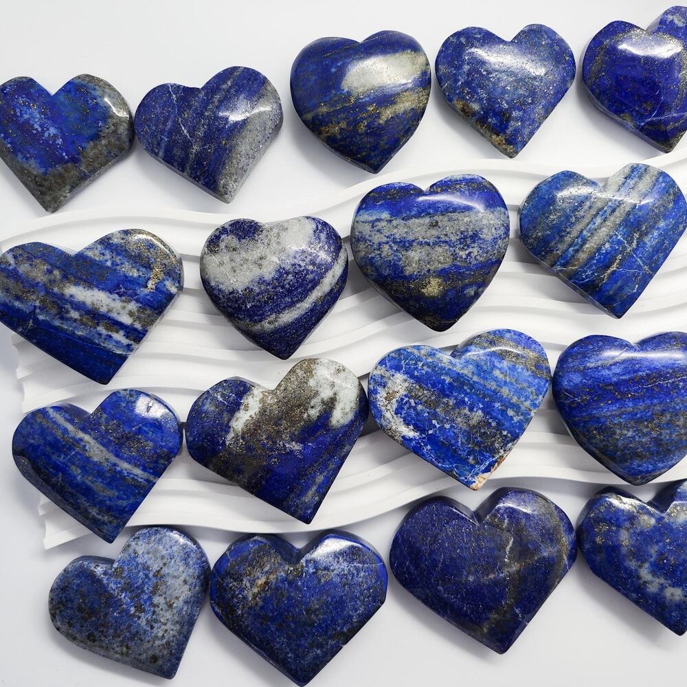 Lapis Lazuli Heart Crystal Carving